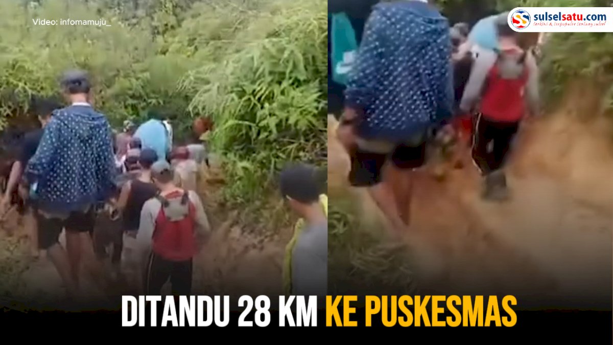 VIDEO: Akibat Jalan Rusak, Nenek 59 Tahun di Mamuju Ditandu 28 Km ke Puskesmas