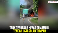 VIDEO: Truk Terbakar Hebat di Mamuju Tengah Usai Solar Tumpah