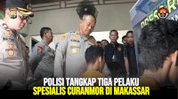 VIDEO: Polisi Tangkap Tiga Pelaku Spesialis Curanmor di Makassar