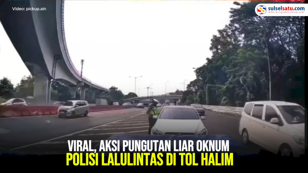VIDEO: Viral, Aksi Pungutan Liar Oknum Polisi Lalulintas di Tol Halim