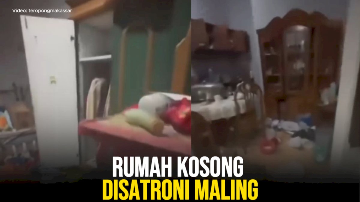 VIDEO: Aksi Pencurian di Hartaco Indah Makassar, Rumah Kosong Disatroni Maling