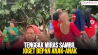 VIDEO: Aksi Emak-Emak di Jeneponto Joget Sambil Tenggak Miras Depan Anak-Anak