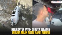 VIDEO: Helikopter Jatuh di Kuta Selatan Diduga Milik Artis Raffi Ahmad