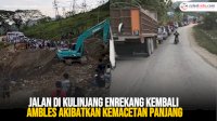VIDEO: Jalan di Kulinjang Enrekang Kembali Ambles Akibatkan Kemacetan Panjang