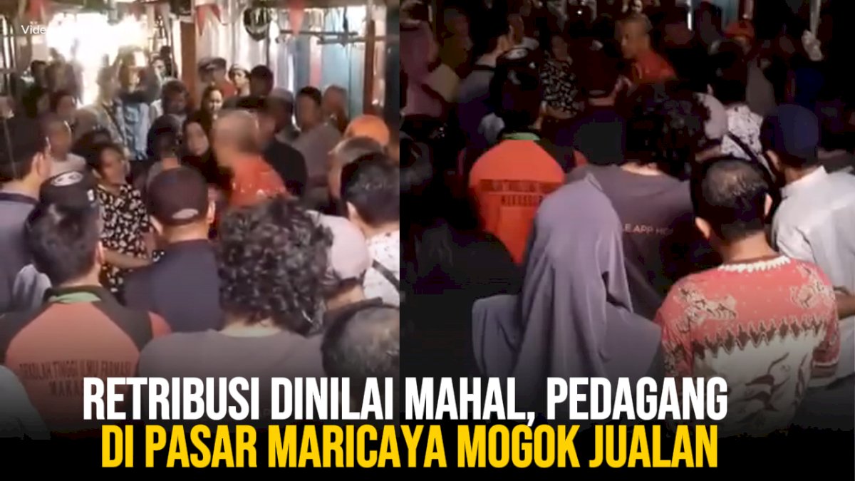 VIDEO: Retribusi Dinilai Mahal, Pedagang di Pasar Maricaya Mogok Jualan