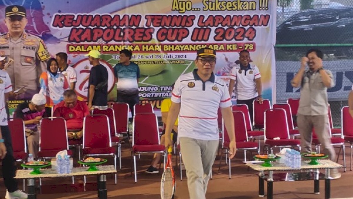 Ketua DPRD Luwu Timur Hadiri Pembukaan Kejuaraan Tenis Kapolres Cup III
