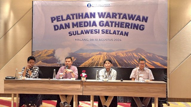Narasumber dalam pelatihan media BI Sulsel di Kota Malang. Foto: Sri Wahyu Diastuti / Sulselsatu.com.