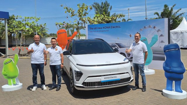 Peluncuran All-new KONA Electric di Makassar. Foto: Sri Wahyu Diastuti / Sulselsatu.com.