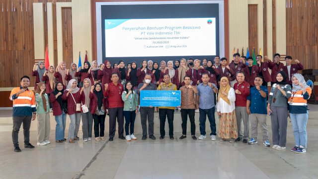 Program PPM PT Vale bantu pendidikan mahasiswa prasejahtera USN Kolaka. Foto: Istimewa.