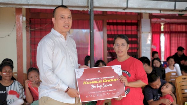 Kumala Group rayakan kemerdekaan bersama anak Panti Asuhan Murni Makassar. Foto: Istimewa.
