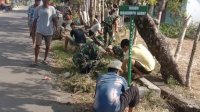Di Jeneponto, TNI Bersama Perangkat Desa dan Warga Kerja Bakti Bersihkan Saluran Air