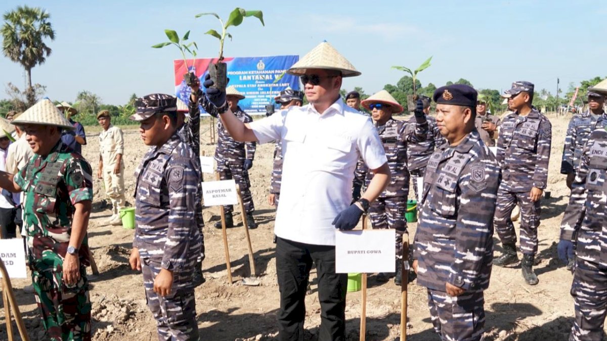 Program Ketahanan Pangan Lantamal VI Masuk Gowa, Bupati Adnan Beri Apresiasi