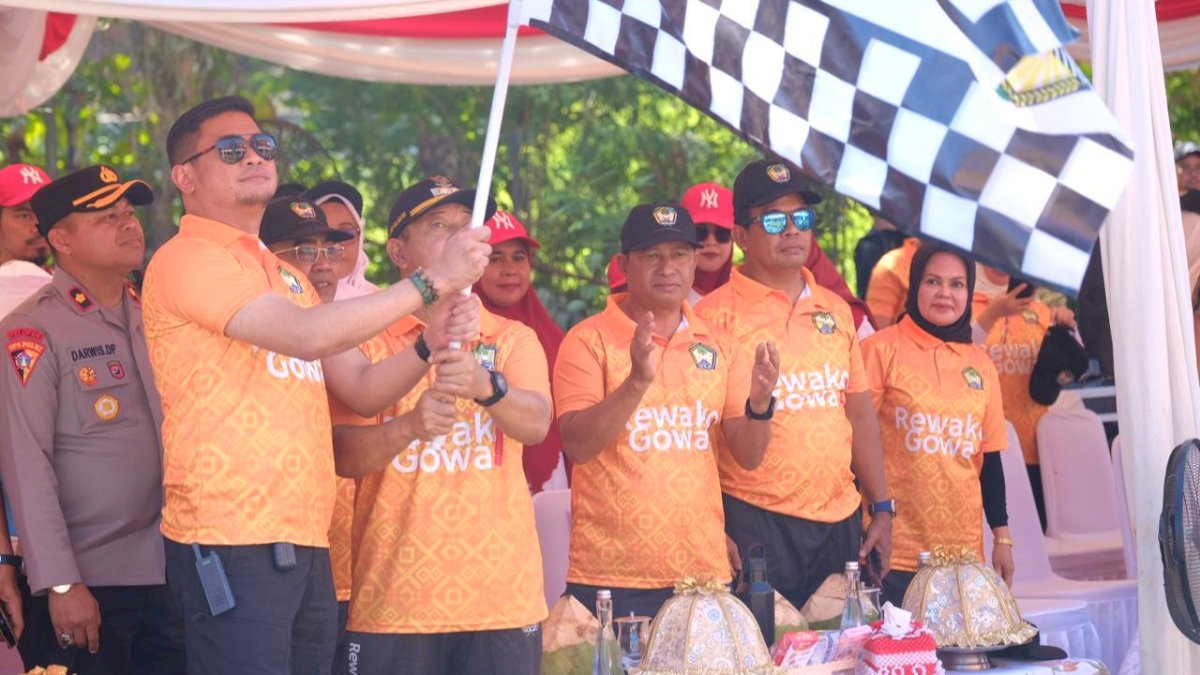 Sambut HUT RI ke-79, 68 Tim Ramaikan Gerak Jalan SKPD dan Ormas di Gowa