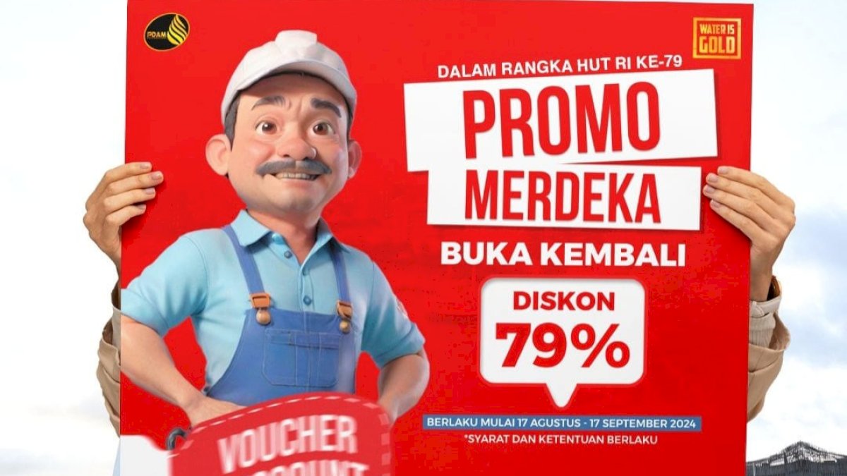 PDAM Makassar Beri Promo Merdeka Sambut Hari Kemerdekaan RI ke-79