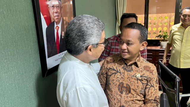 Ketua Golkar Sulsel Taufan Pawe saat bertemu Bahlil di Jakarta. Ist