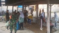 Penuh Semangat, Babinsa Kodim 1425 Jeneponto Bersama Elemen Masyarakat Kerja Bakti Pembersihan Pasar