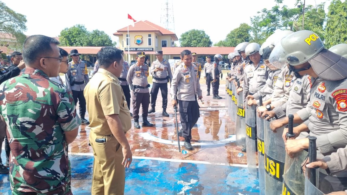 Hadapi Pilkada Serentak 2024, Polres Jeneponto Gelar Simulasi Pengamanan
