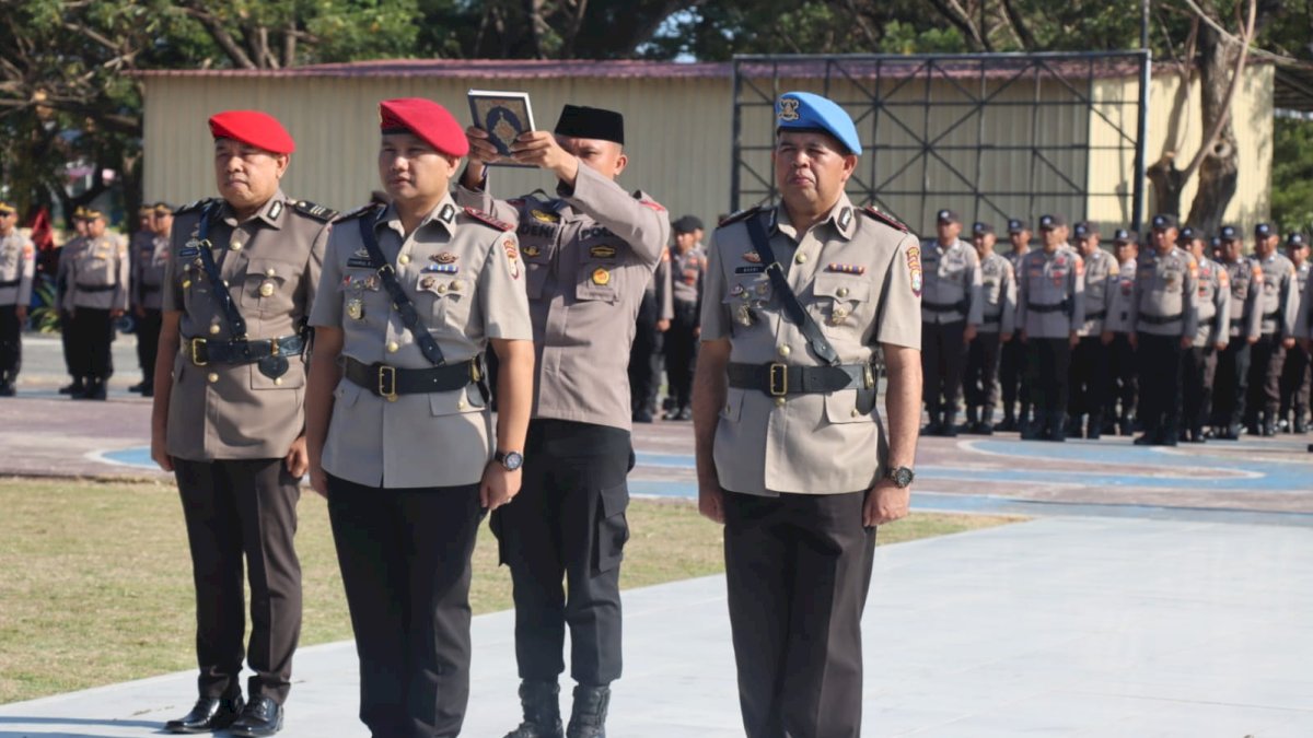 Kapolres Jeneponto Pimpin Upacara Sertijab Kasat Reskrim dan Pelantikan Kasi Propam