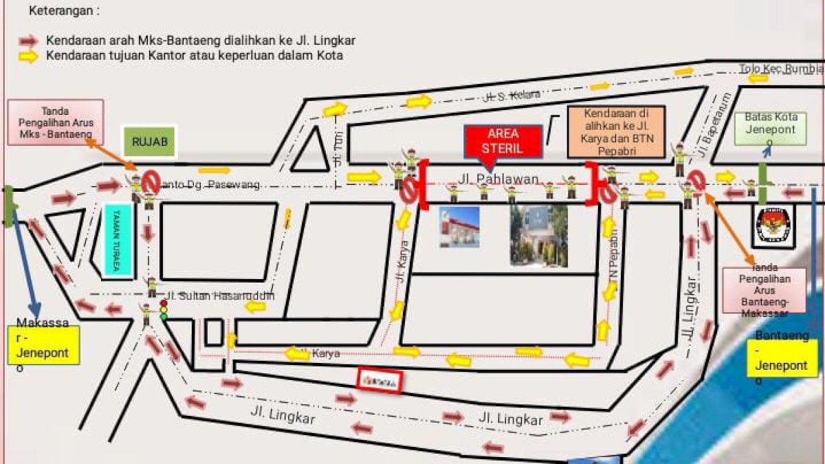 Catat! Besok Arus Lalu Lintas Dialihkan ke Jalan Lingkar, Kasat Lantas Polres Jeneponto: Ada  Pelantikan Anggota DPRD