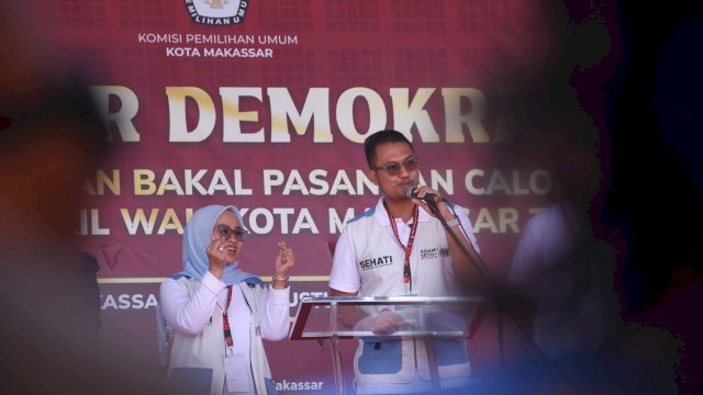 Pasangan Seto-Rezki resmi terdaftar di KPU Makassar. Ist