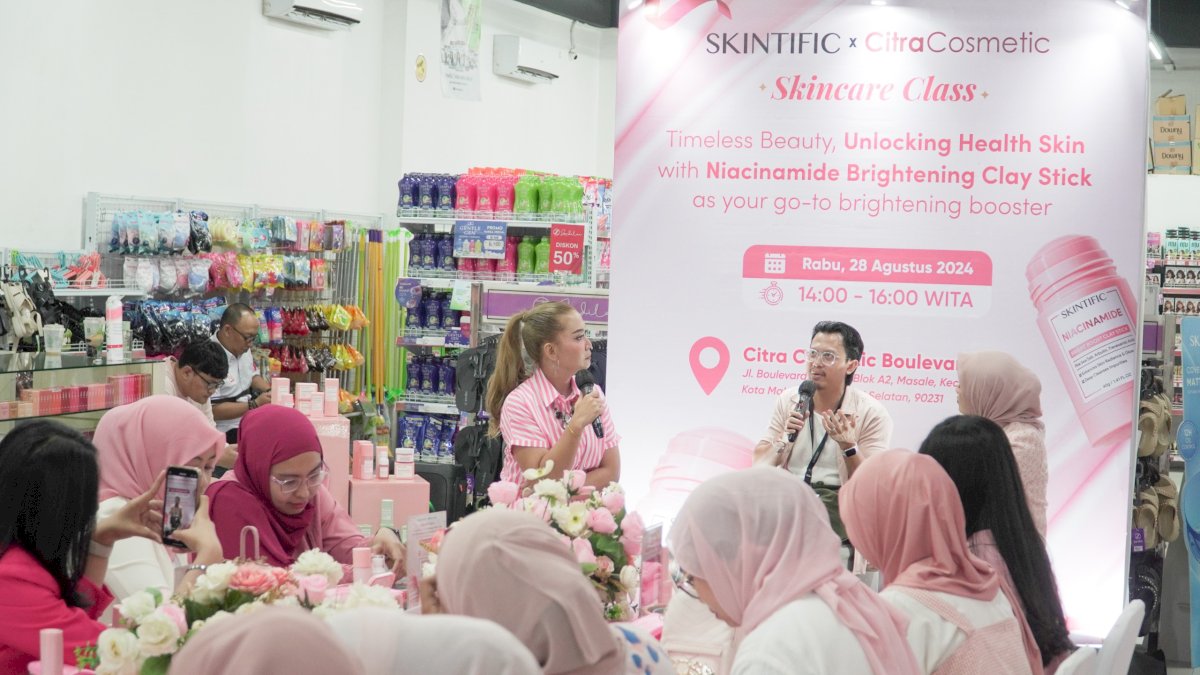Skintific dan CitraCosmetic Gelar Skincare Class, Perkenalkan Niacinamide Brightening Clay Stick