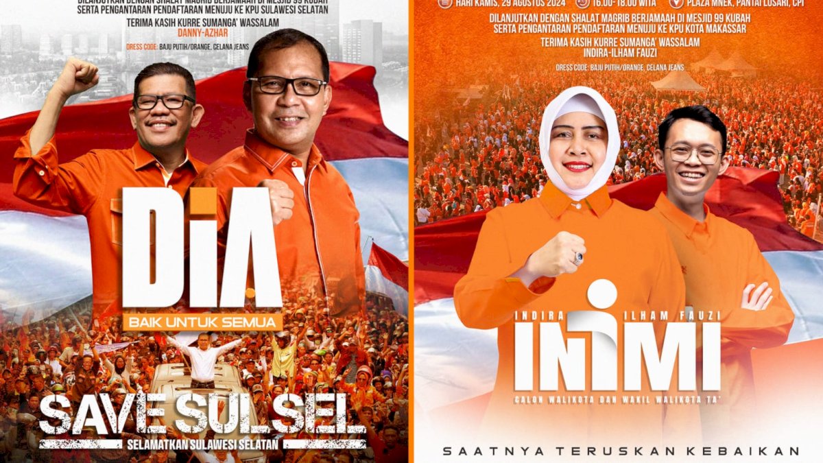 Pasangan INIMI dan DIA Daftar ke KPU Sore Ini, Berikut Rute Iring-Iringan Relawan