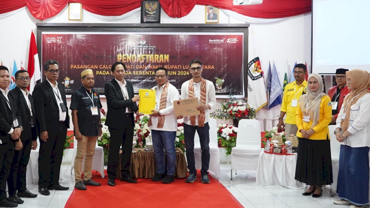 4 Partai Usung Fauzi-Ajie Maju Pilkada Lutra, Indah Putri Turut Mendampingi ke KPU