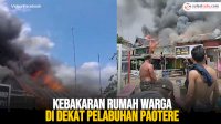 VIDEO: Kebakaran Rumah Warga di Dekat Pelabuhan Paotere Makassar