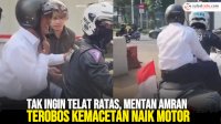VIDEO: Tak Ingin Telat Ratas, Mentan Amran Terobos Kemacetan Naik Motor