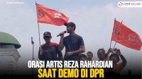 VIDEO: Orasi Artis Reza Rahardian saat Demo di DPR
