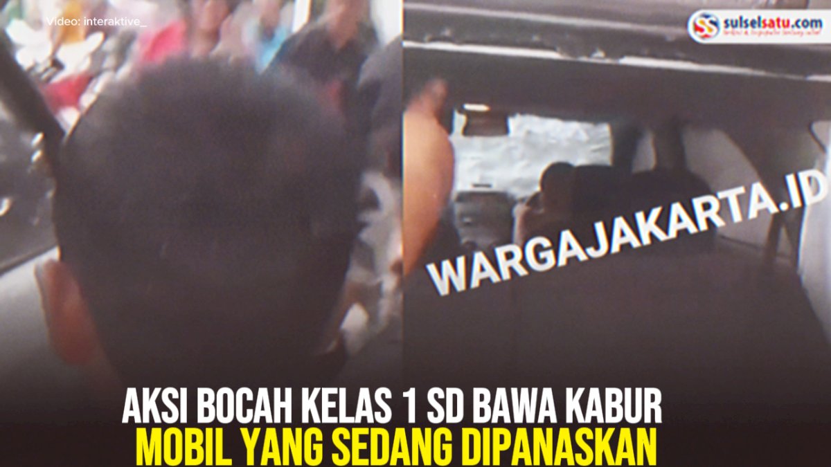VIDEO: Aksi Bocah Kelas 1 SD Bawa Kabur Mobil yang Sedang Dipanaskan