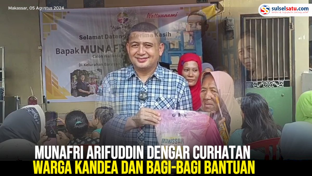 VIDEO: Munafri Arifuddin Dengar Curhatan Warga Kandea dan Bagi-bagi Bantuan