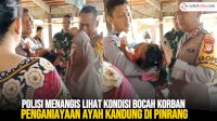 VIDEO: Viral, Polisi Menangis Lihat Kondisi Bocah Korban Penganiayaan Ayah Kandung di Pinrang