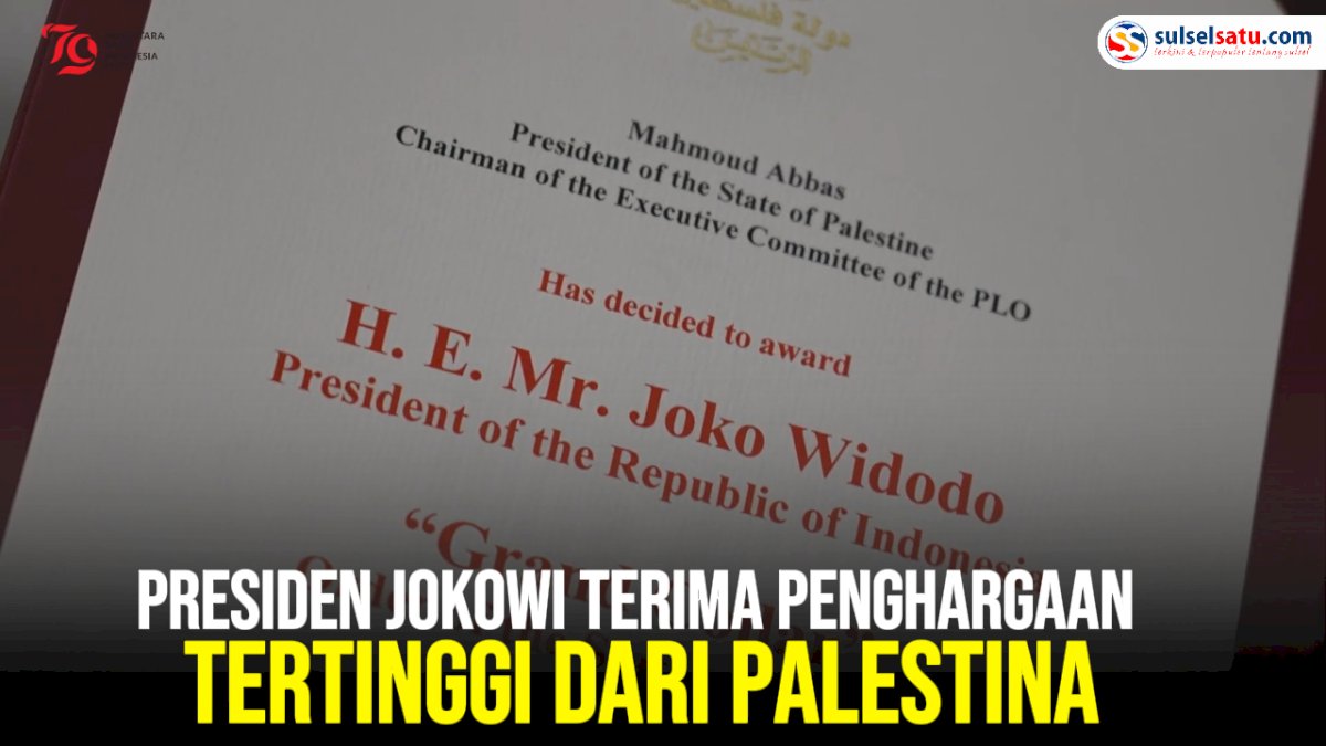 VIDEO: Presiden Jokowi Terima Penghargaan Tertinggi dari Palestina
