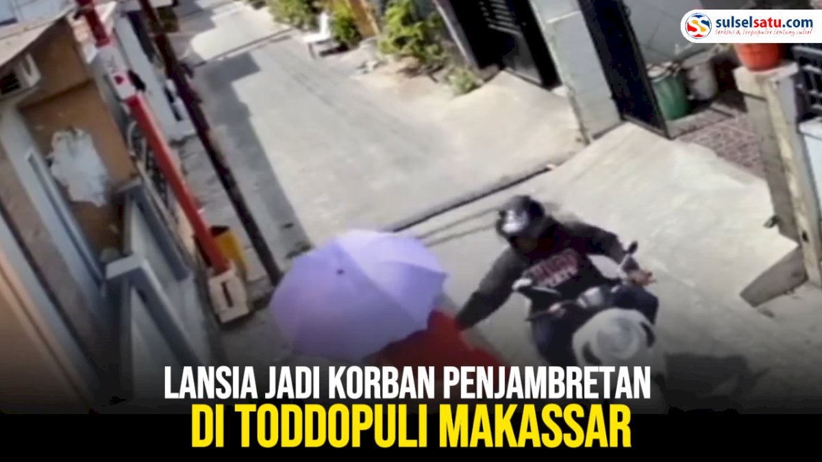VIDEO: Lansia Jadi Korban Penjambretan di Toddopuli Makassar