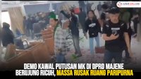VIDEO: Demo Kawal Putusan MK di DPRD Majene Berujung Ricuh, Massa Rusak Ruang Paripurna