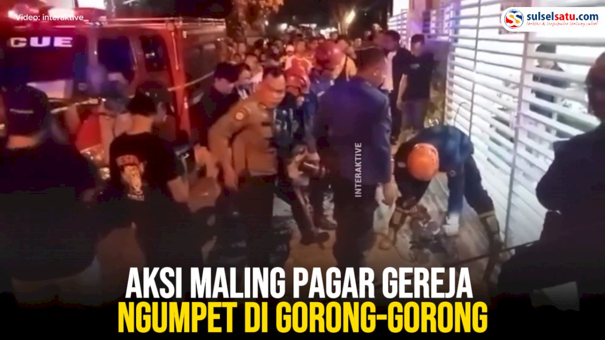 VIDEO: Maling Pagar Gereja di Pekanbaru Berhasil Diamankan Usai Bersembunyi di Selokan