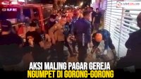 VIDEO: Maling Pagar Gereja di Pekanbaru Berhasil Diamankan Usai Bersembunyi di Selokan