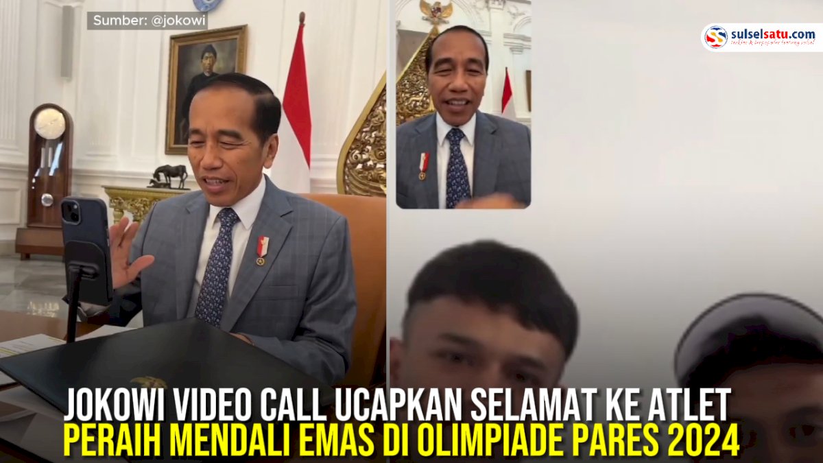 VIDEO: Jokowi Video Call Ucapkan Selamat ke Atlet Peraih Mendali Emas di Olimpiade Pares 2024