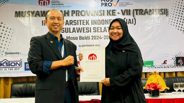 Andi Syahriyunita resmi terpilih sebagai Ketua Ikatan Arsitek Indonesia. Foto: Istimewa.