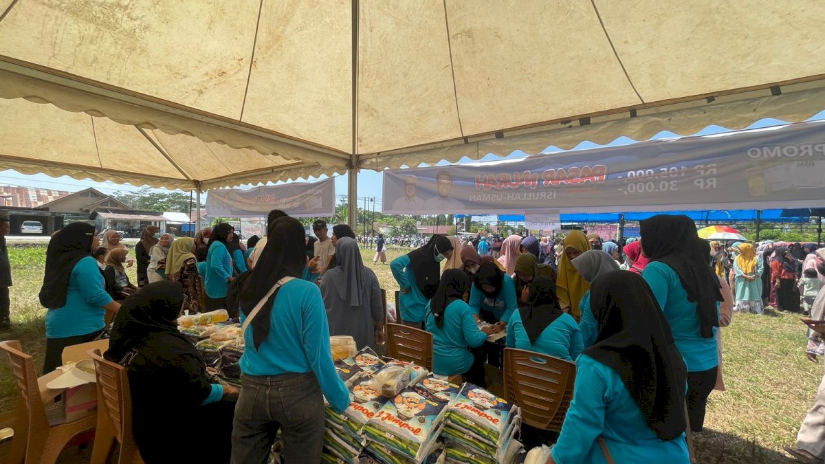Pasar Murah Isrullah-Usman, Bantu Ringankan Beban Ekonomi Masyarakat Luwu Timur