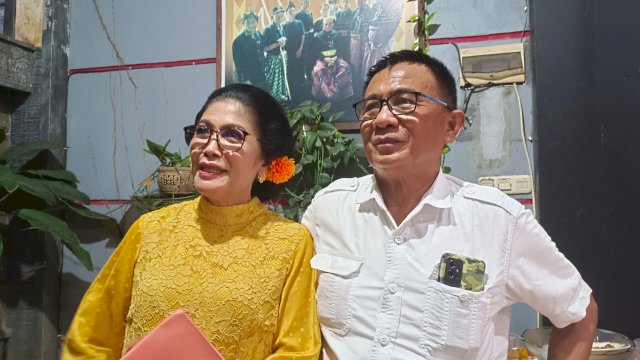 Ketua DPD Hanura Sulsel Amsal bersama legislator Hanura DPRD Sulsel Marji Rumpak. Foto/SS