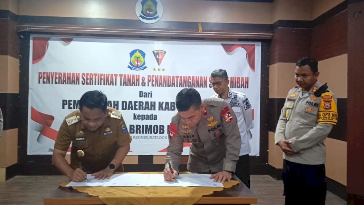 Pemkab Hibahkan 10 Hektar Tanah Untuk Pembangunan Mako Korps Brimob Polri di Jeneponto