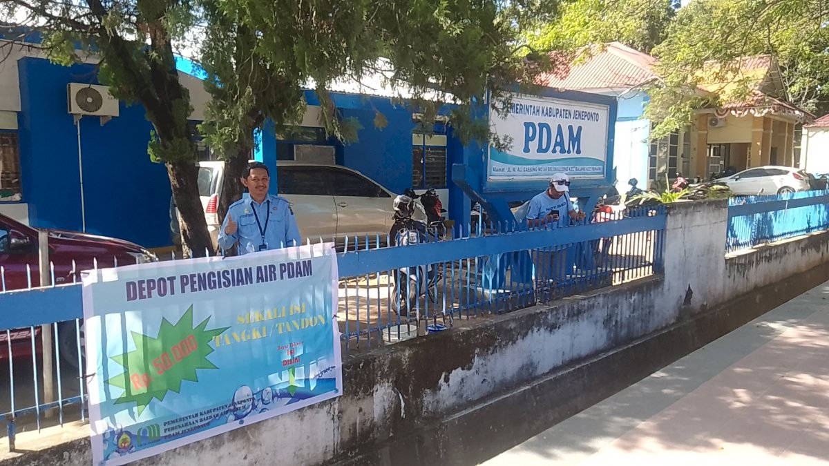 Cegah Krisis Air Bersih, PDAM Jeneponto Buka Depot Air Per 10 Kubik Rp 50 Ribu