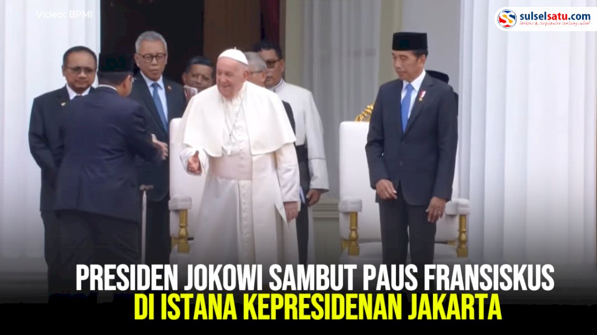 VIDEO: Presiden Jokowi Sambut Paus Fransiskus di Istana Kepresidenan Jakarta