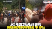 VIDEO: Aksi Protes Warga di Luwu Dibubarkan dengan Gas Air Mata