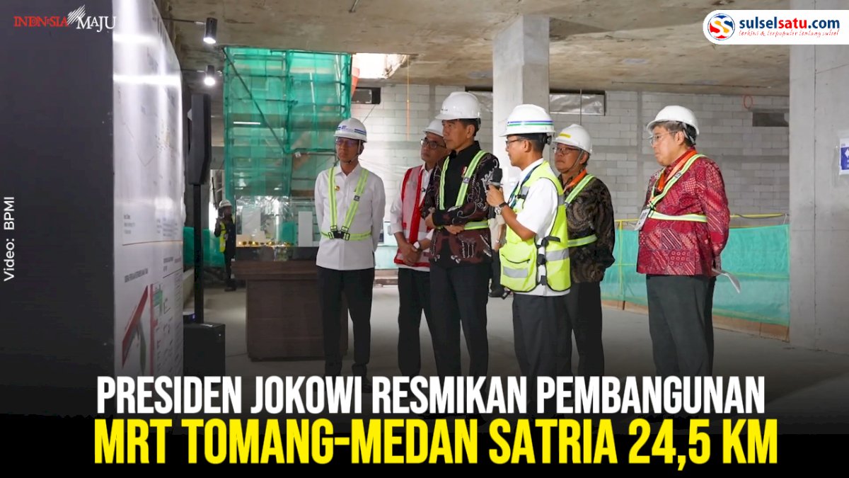 VIDEO: Presiden Jokowi Resmikan Pembangunan MRT Tomang-Medan Satria 24,5 Km