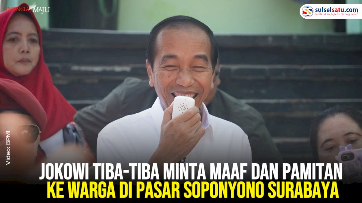 VIDEO: Jokowi Tiba-tiba Minta Maaf dan Pamitan ke Warga di Pasar Soponyono Surabaya