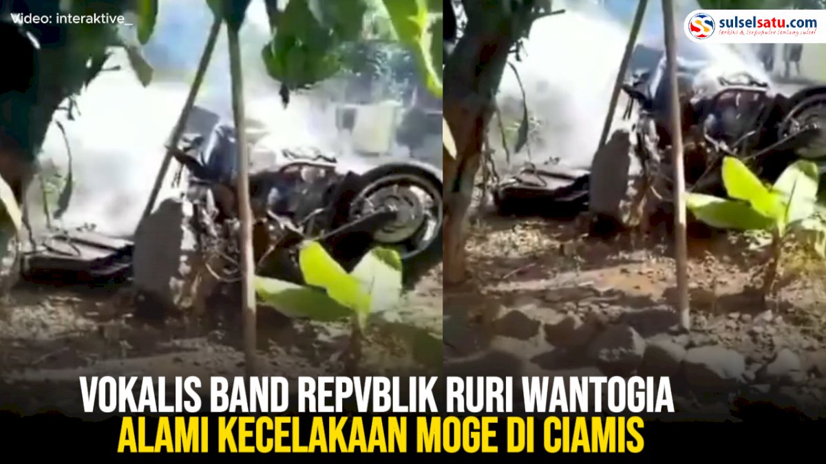 VIDEO: Vokalis Band Repvblik Ruri Wantogia Alami Kecelakaan Moge di Ciamis
