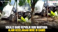 VIDEO: Vokalis Band Repvblik Ruri Wantogia Alami Kecelakaan Moge di Ciamis